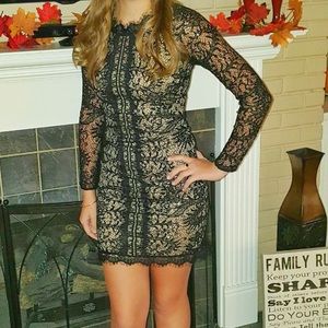 Sequin Hearts Mini Black Dress with Sleeves!